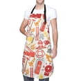 thumbnail image 3 of Goofa Firefighter Icons Printed Waterproof Apron 33" Chef Aprons for Men Heavy Duty Chemical Work Apron Adjustable Bib Apron, 3 of 9