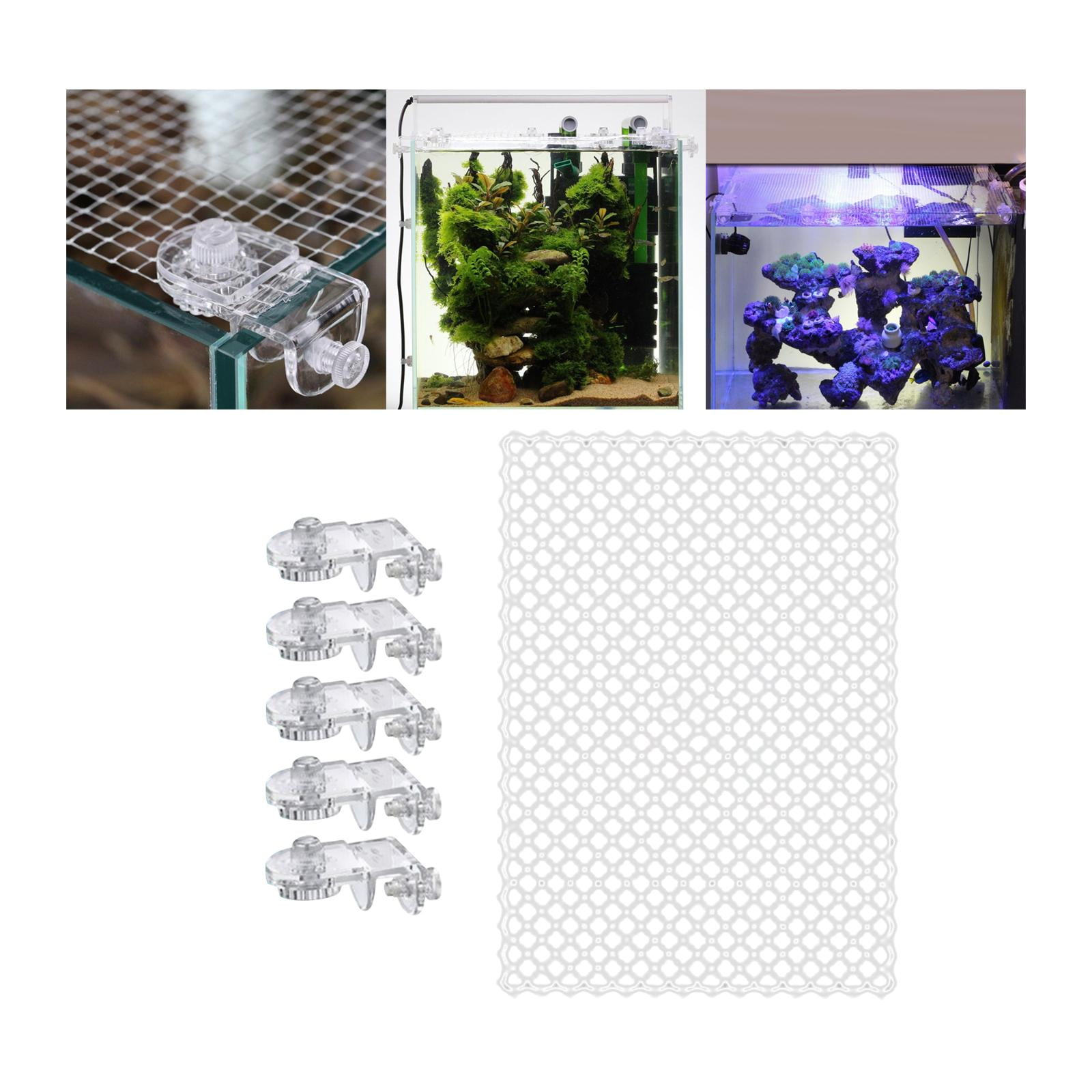 Aquarium Screen Net Mesh Screen Net DIY Jump Guard for Fish Tanks Air