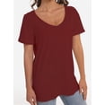 thumbnail image 4 of Women's Oversized T Shirts Tees Half Sleeve V Neck, 4 of 4