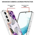 thumbnail image 3 of Nalacover Slim Case for Samsung Galaxy S24 Plus, Fish Scale Marble Pattern Phone Case for Women Girls Compatible with MagSafe, TPU Shockproof Scratch Resistant Protection Cover, Purple Floral, 3 of 5
