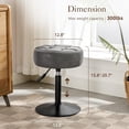 thumbnail image 3 of Carolayne Adjustable 360° Swivel Vanity Stool for Makeup & Bedroom, 3 of 7