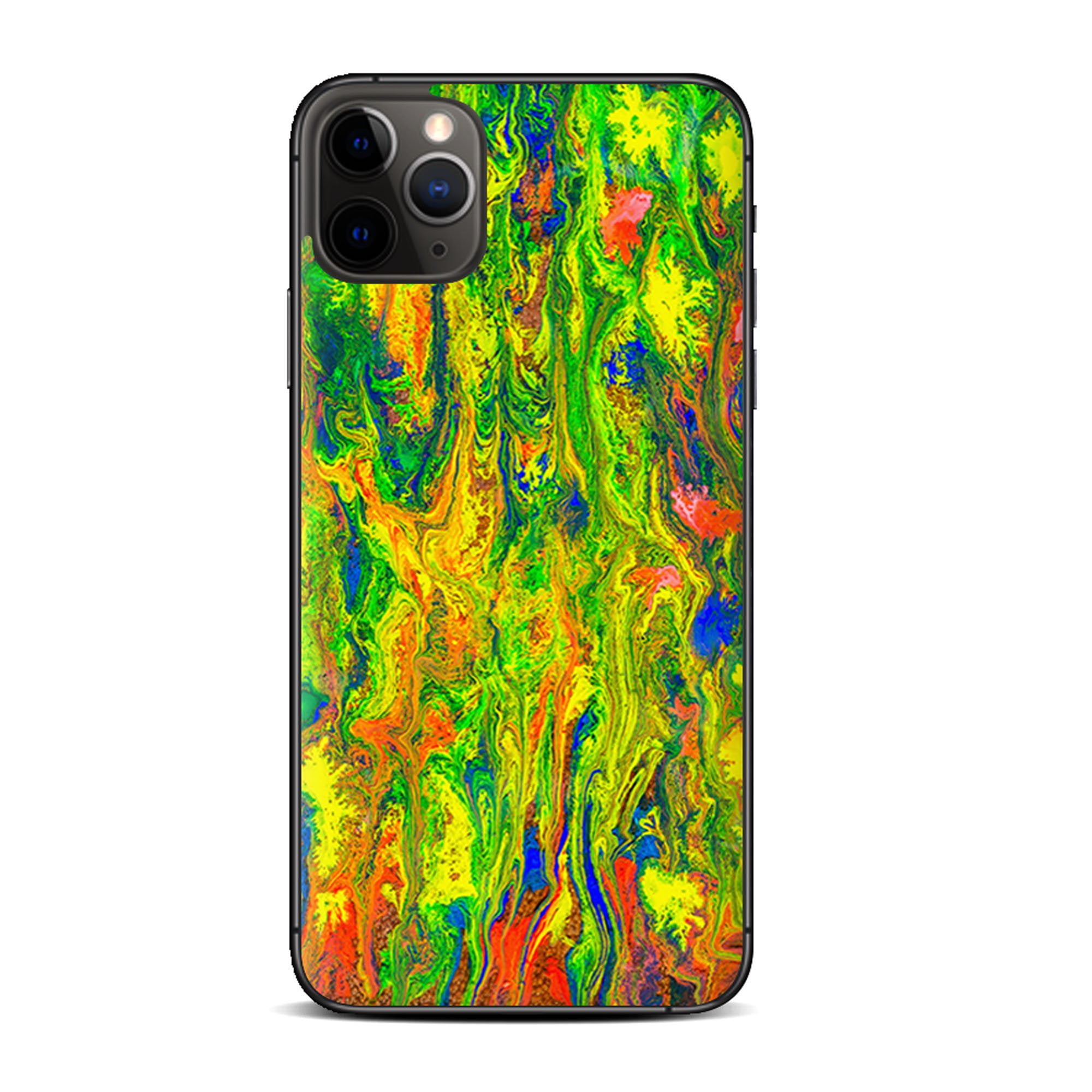Skin For Iphone 11 Pro Skins Decal Vinyl Wrap Stickers Cover Green Trippy Color Mix Psychedelic Walmart Com Walmart Com