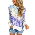 thumbnail image 1 of DYMADE T-shirt à Manches Longues Col Rond Mode Été pour Femmes Haut Décontracté Ample, 1 of 4