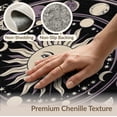 thumbnail image 6 of ODIKA 8'x10' Washable Area Rug Non-Shedding, Easy Care, Round Circle Mystical Lunar Phase Ornamental Frame Distressed for King Size Bedroom Under Bed, Master Suite, 6 of 7