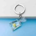 thumbnail image 2 of Kedshhgu Clear Resin Fish Cute Resin Fish Key Chain Water Bag Fish Key Ring, 2 of 3