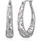 thumbnail image 1 of Pendientes de aro de filigrana de plata esterlina, 1 of 3