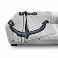 thumbnail image 3 of Anchor Soft Flannel Fleece Throw Blanket, Contemporary Image of an Anchor Safety Design Security Nautical Artwork, Cozy Plush for Indoor and Outdoor Use, 50" x 70", Grey White, by Ambesonne, 3 of 6