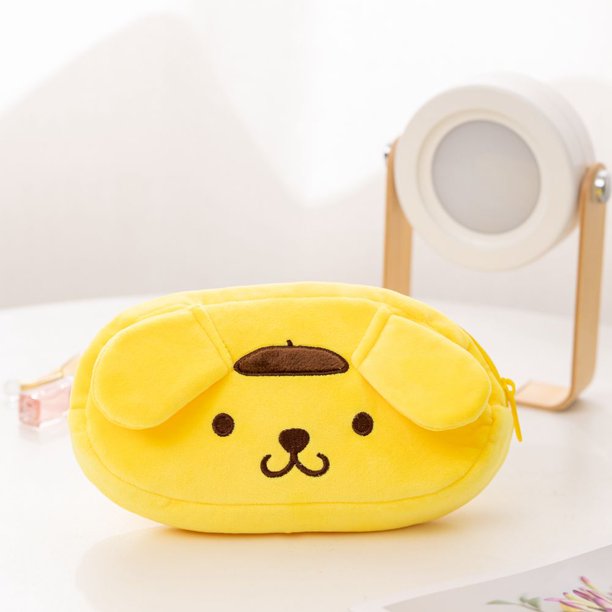 Sanrioed-estuche de lápices de felpa de Hello Kitty, bolsa de almacenamiento de dibujos animados My Melody Cinnamoroll Purin, bolsa de maquillaje de gran capacidad, regalo de papelería LIUWENJING unisex