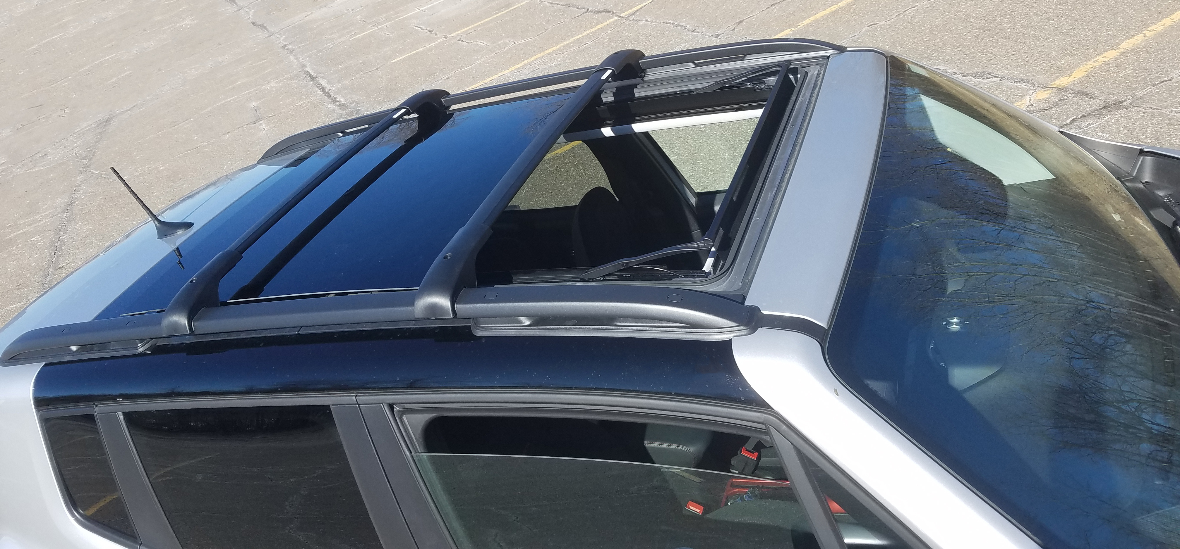 BrightLines Roof Rack Crossbars Ski Rack Combo Compatible with Jeep Renegade 2015 - 2024