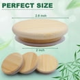 thumbnail image 6 of Oui Yogurt Jar Lids, Cymuber Leak Proof Wooden Lids Set with Silicone Sealing Rings, Reusable Natural Bamboo Canning Lids Covers with Bottle Label for 5 Oz Oui Yogurt Jars Storage (10 Pack), 6 of 10