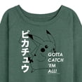 thumbnail image 3 of Pokémon - Pikachu Gotta Catch 'Em All! - Women's Lightweight French Terry Long Sleeve Shirt, 3 of 5