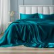 thumbnail image 1 of Juego de Sábanas Bedsure de Satén para Cama Matrimonial, 4 Piezas, Color Verde Azulado, 1 of 9