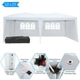 thumbnail image 6 of 10 x 20ft Outdoor Folding Gazebo Canopy, Portable Tent W/ 4 Removable Sidewalls & 2 Windows, Heavy Duty Commercial Instant Tent W/ Waterproof Canopy & Carry Bag, Lightweight Folding Party Tent, T844, 6 of 10