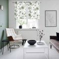 thumbnail image 5 of 2 Panels Kitchen Tier Curtains 39 Inch Length, Sage Green Flowers Grommets Window Treatment Curtain, Country Botanical Floral Leaves Art Thermal Curtains Drapes for Living Room/Bathroom, 5 of 9