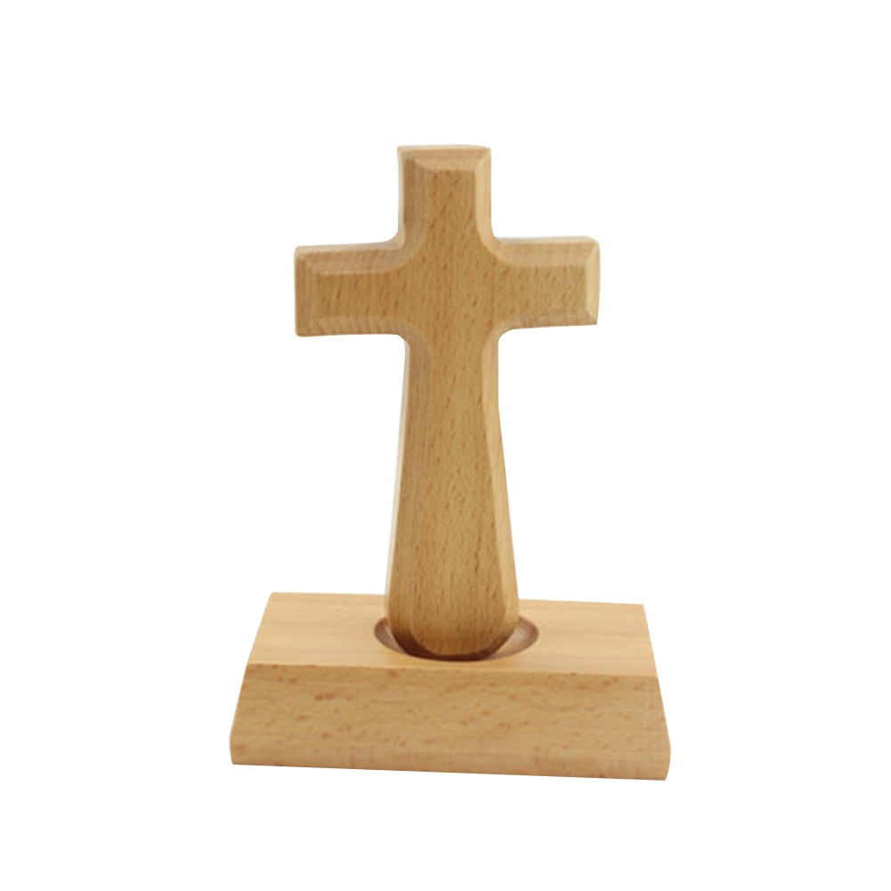 Handheld Wood Cross Prayer Comfort Holding Wooden Cross Hand Held
