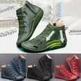 thumbnail image 4 of Oyedens Womens High Top Fashion Sneakers Casual Lace up Ankle Booties Comfort Walking Short Combat Boots, 4 of 4