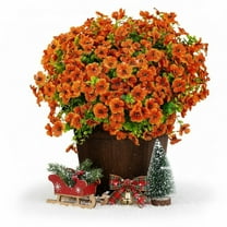 LSFA Winter Faux Outdoor Plants - 16 Bundles UV Resistant, No Fade Plastic Filler for Christmas & Holiday Porch Decor