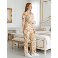 thumbnail image 4 of Conjunto 2 Piezas Estampado Floral, Camisa con Cinturón y Pantalón Amplio, Look Fresco y Elegante para Mujer, 4 of 5