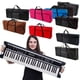 thumbnail image 3 of Estuche para piano Toystoory 61 notas bolsa para teclado de órgano electrónico resistente al agua color café, 3 of 6