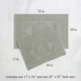 thumbnail image 6 of Grey Blue, Medallion, 2-Piece Bath Rug Set, Jean Pierre, 6 of 7
