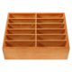 thumbnail image 1 of ColoMX Caja de almacenamiento organizadora de escritorio con soporte para teléfono móvil de madera de múltiples rejillas para oficina (12 rejillas), 1 of 7