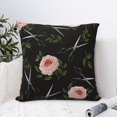 thumbnail image 4 of Roses Scissors Salon Throw Pillow Cases Decorative Cushion Covers for Living Room Bed Sofa Couch 24x24, 4 of 6