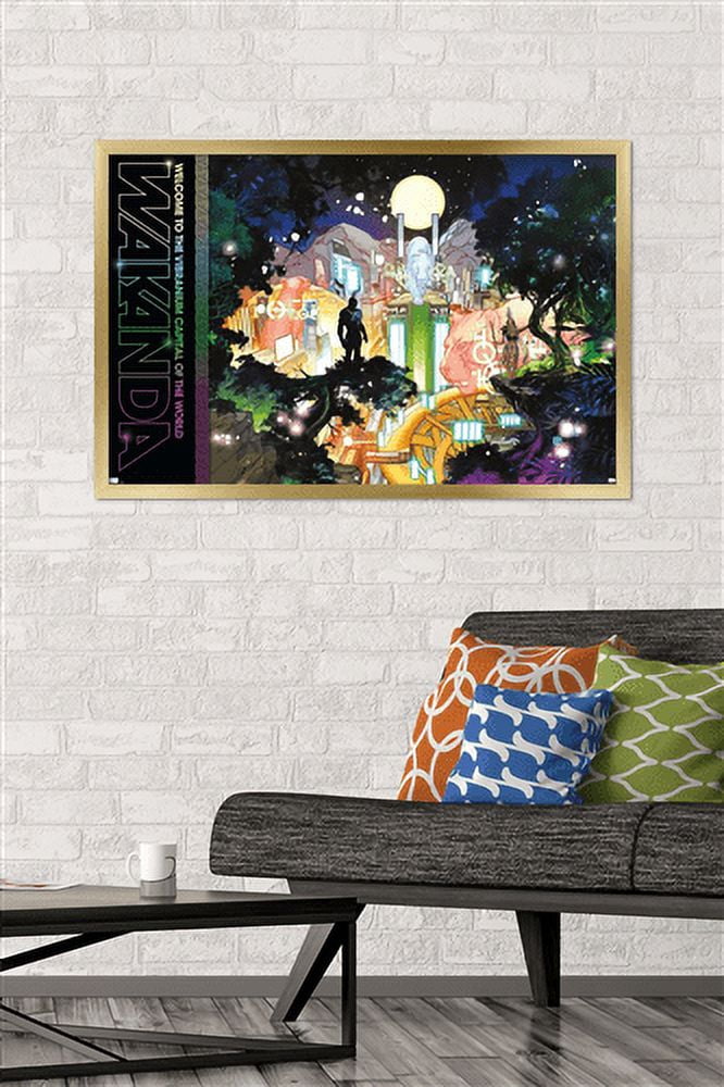 Marvel: Hero Lands - Wakanda 2 Wall Poster, 22.375" x 34" Framed
