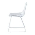 thumbnail image 5 of AC Pacific Modern Geometric Metal Dining Chair with Faux Leather Seat Pad, Set of 2, 5 of 9