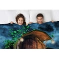 thumbnail image 2 of Yibo Watercolor Painting Style Blanket Flannel Soft and Comfortable Anti-static Bed Sofa Blanket, 2 of 7