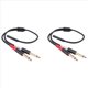 thumbnail image 1 of 2X Adaptador de 3,5 mm una Doble de 6,5 mm Cable Auxiliar de Audio de 3,5 mm Doble 6,35 1/4 de Pulgada Mono una EstéReo Cable Auxiliar de 1/8 de Pulgada y 3,5 mm, 1 of 5