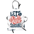 thumbnail image 1 of Motorcycle Apron, Lets Ride to the Sunshine Summer Biker Words Grunge Freedom Message, Unisex Kitchen Bib with Adjustable Neck for Cooking Gardening, Adult Size, Dark Petrol Blue Coral, by Ambesonne, 1 of 4