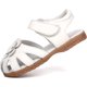 thumbnail image 3 of Sandalias de verano de piel con punta suave y diseño de princesa para niñas (niñas pequeñas/niñas) en color blanco 1, 3 of 5