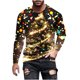 thumbnail image 2 of Blusas y camisas de manga larga con cuello redondo para hombre, blusa informal de manga larga con cuello redondo y estampado, blusa de poliéster para hombre, 2 of 5