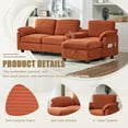 thumbnail image 3 of SOULART 104.72" Cloud Couch, Orange Sectional Sofa with L-Shape Design, 4-Seater Segmented Configuration for Living Room, 3 of 18