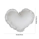 thumbnail image 3 of Funda de almohada con volantes en forma de corazón | Funda de cojín decorativa romántica con ribete en contraste, 3 of 6