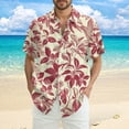 thumbnail image 2 of Yiaimeir Men's Fashion Casual Loose Hawaiian Print Short-sleeved Shirt，Size M-3XL, 2 of 5