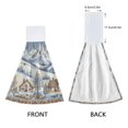 thumbnail image 3 of Yayeee Kitchen Hanging Hand Towels Set of 2 with Loop Bathroom Absorbent Tie Towel, Blue Snowy Mountain, 3 of 7