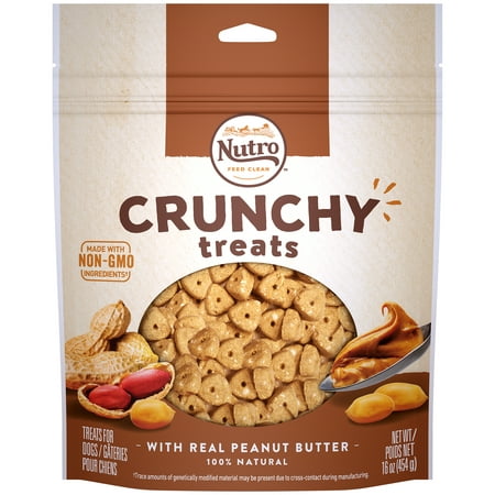 NUTRO Crunchy Dog Treats with Real Peanut Butter, 16 oz. (Best Real Butter Brands)