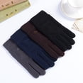 thumbnail image 3 of Yesbay 1 Pair Polar Fleece Gloves Men Women Warm Outdoor Cycling Driving Gloves Windproof Non-Slip Soft Thickened Gloves, 3 of 7