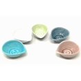 thumbnail image 2 of TJ Global Set of 5 Small Japanese Pottery Ceramic Tear Drop Shaped Sauce Dishes for Dips, Salsa, Snacks, Side Dishes, Sauce, and Tea or Sake - 4 Fluid Ounce Capacity, 2 of 4