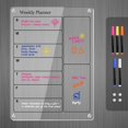 thumbnail image 1 of Calendrier Frigo Magnétique en Acrylique Transparent Planificateur Calendrier Magnétique Frigo Effaçable à Sec Réutilisable Hebdomadaire 13 Pouces x 9 Pouces Menu Réfrigérateur Planification des Repas Tableau Blanc, 1 of 4