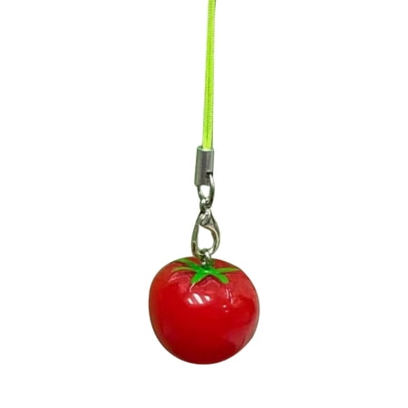 Necvior Cute Resin Fruit Keychain Lanyard String Fashion Straps Decor for Phone Cases