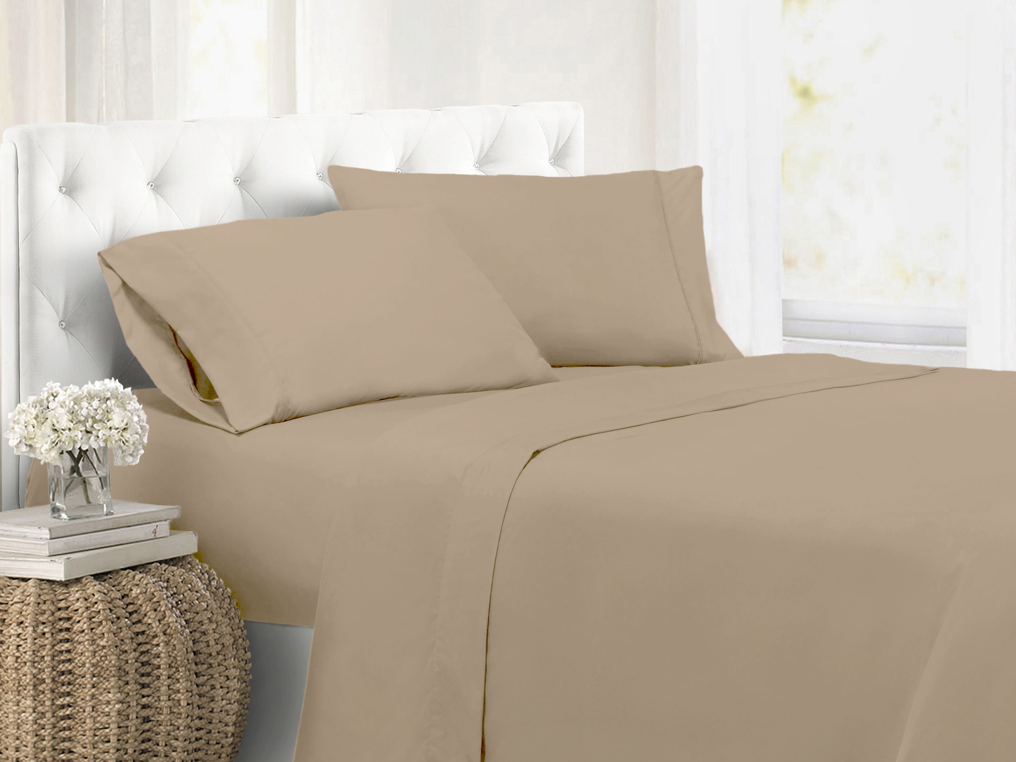 Unique Home Solid Clearance Bed Sheets 1800 Series Brushed Microfiber