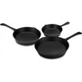 Cast Iron 3 Piece Skillet Set, Nonstick PreSeasoned Chemical & Heavy