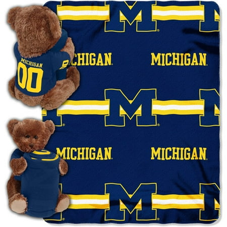 NCAA Michigan Wolverines Mascot Bear Throw/Pillow Combo