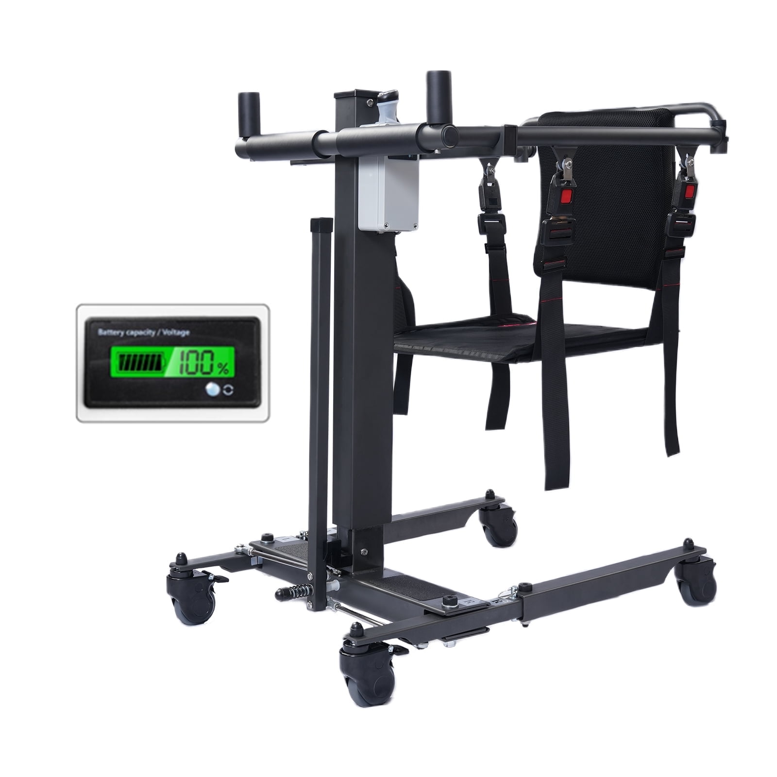 GxRichstar Patient Lift Transfer Chair for Car, Unused,Adjustable Height Electric Lift Assist Device, Portable Transport Wheelchair 300lbs Weight Capacity,
