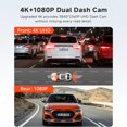 thumbnail image 2 of Cámara de tablero Hufdic 12" 4K espejo con GPS WiFi 64GB, 2 of 9
