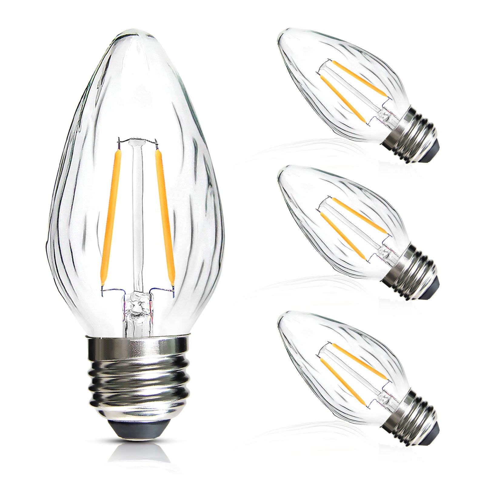 BRIMAX F15 LED Porch Light Bulbs, E26 Medium Base 2Watt 2700K Dimmable