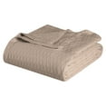thumbnail image 2 of BNM Diamond Cotton Blanket, Twin, Khaki Beige, 2 of 5
