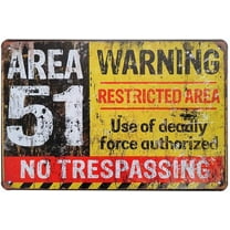 Area 51 No Trespassing Military Vintage Retro Metal Sign Aluminum Sign 12 x 8